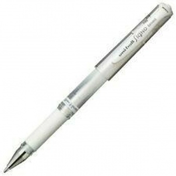 Bolígrafo de tinta líquida Uni-Ball Signo Broad UM-153 W Blanco 12 Unidades
